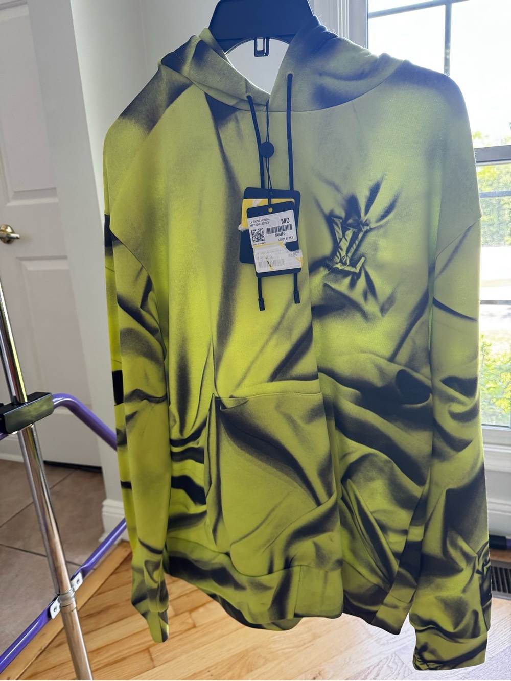 Louis Vuitton Yellow-Green Spray Effect Hoodie
